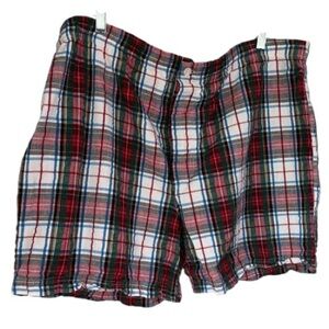 Christian Dior boxers cotton plaid large xl button fly drawstring